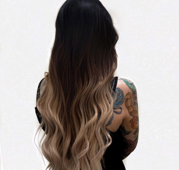 Black discount ombre hair